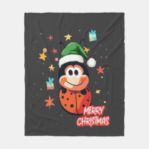 Couverture Polaire Cheval de Noël Ladybug
