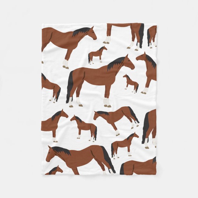 Couverture Polaire Cheval Design (Devant)