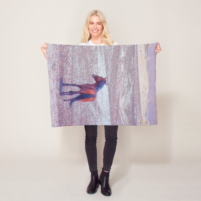 Couverture Polaire Cheval du désert P8640 (En situation)