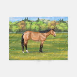 Couverture Polaire Cheval du Quartier des Dun Buckskin