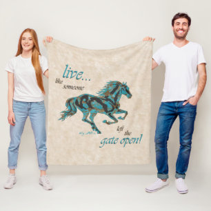 Couverture Polaire Cheval inspirant