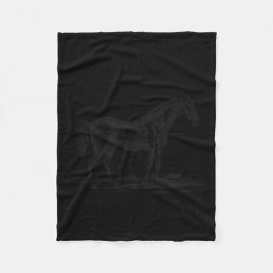 Couverture Polaire Cheval Je T'Aime À La Grange Et Les Filles Dos Hor