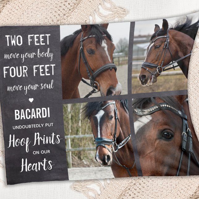 Couverture Polaire Cheval Mémoriaux Equine Keepsaké Photo Collage (Créateur téléchargé)