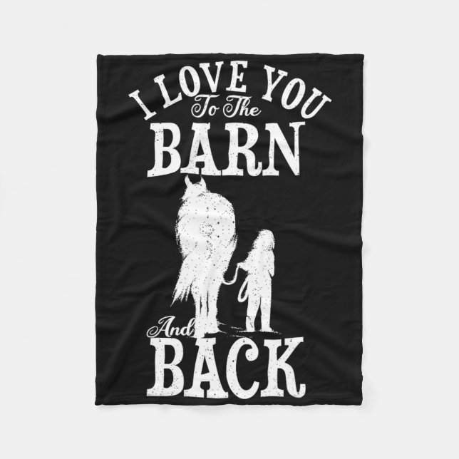 Couverture Polaire Cheval Riding Lover Farmer Je T'Aime À La Grange A (Devant)