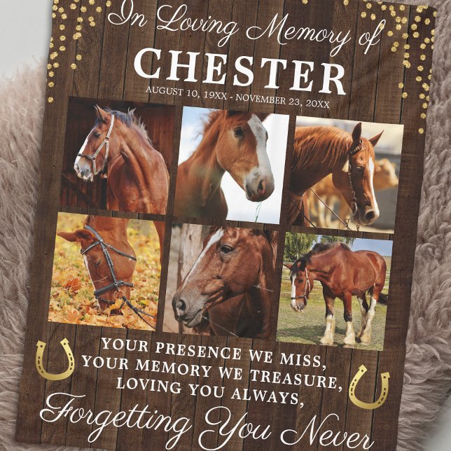 Couverture Polaire Cheval Rustique En Mémoire Affectueuse (Créateur téléchargé)