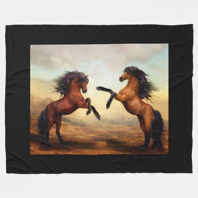 Couverture Polaire Chevaux (Devant (Horizontal))