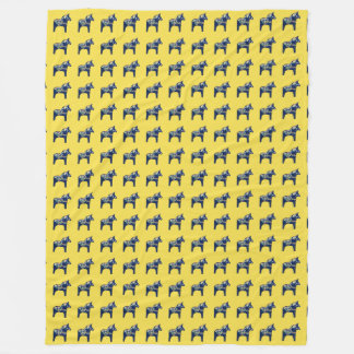 Couverture Polaire Chevaux Blue Dala