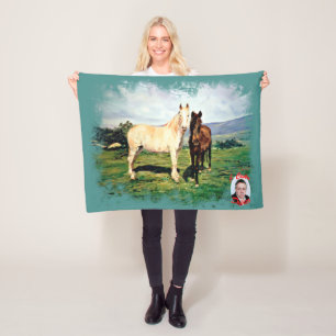 Couverture Polaire Chevaux/Cabalos/Horses