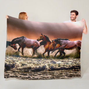 Couverture Polaire CHEVAUX dans le SURF
