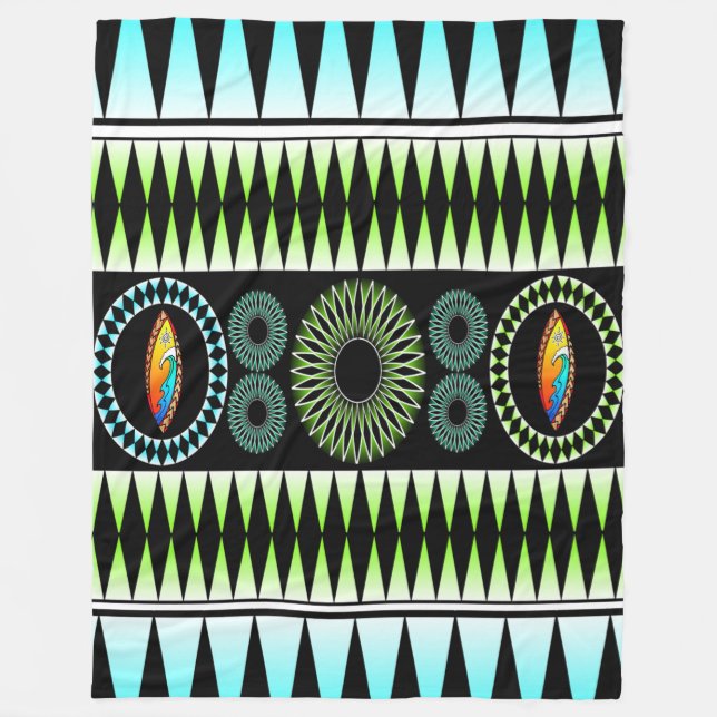 Couverture Polaire Chevron Motif (Devant)