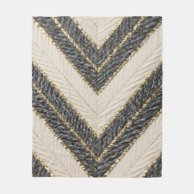 Couverture Polaire Chevron Zigzag Glam Pattern (Devant)