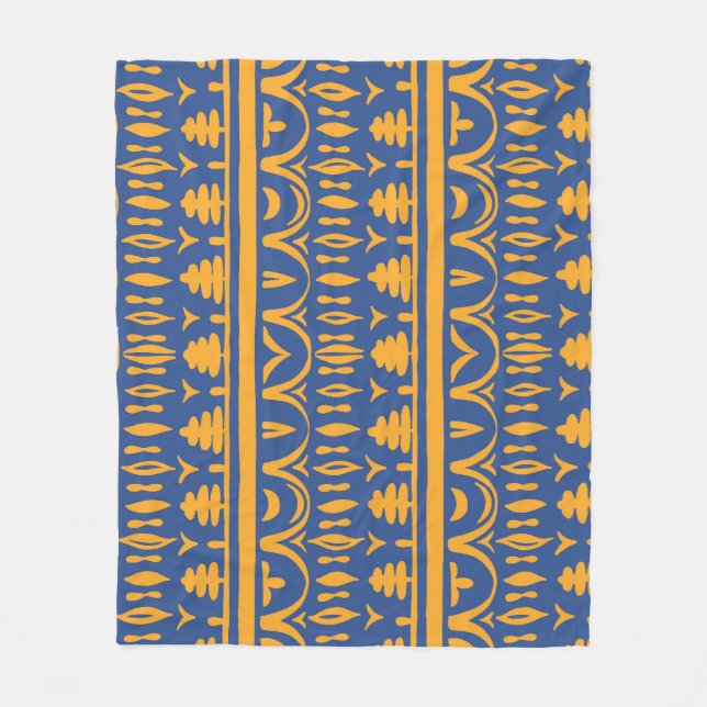 Couverture Polaire Chevrons africains : Motif tribal ethnique (Devant)