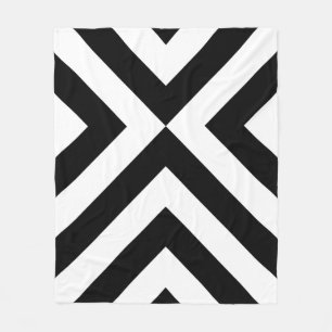 Couverture Polaire Chevrons noirs et blancs
