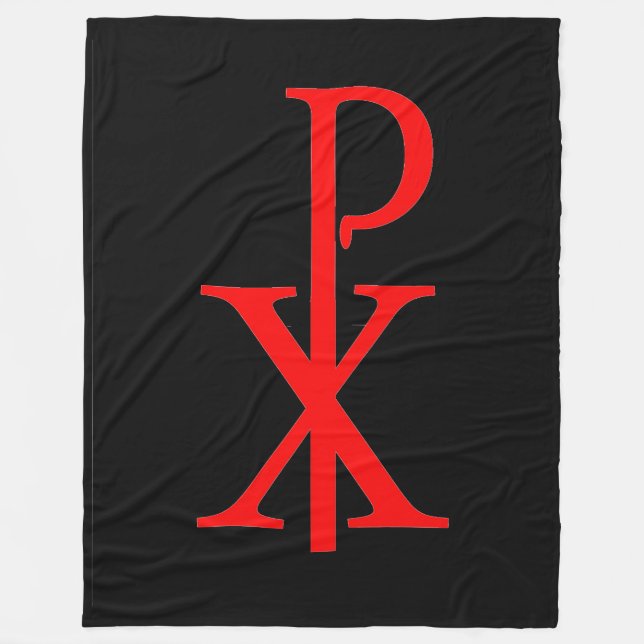 Couverture polaire CHI RHO CRUCIFIX (Devant)