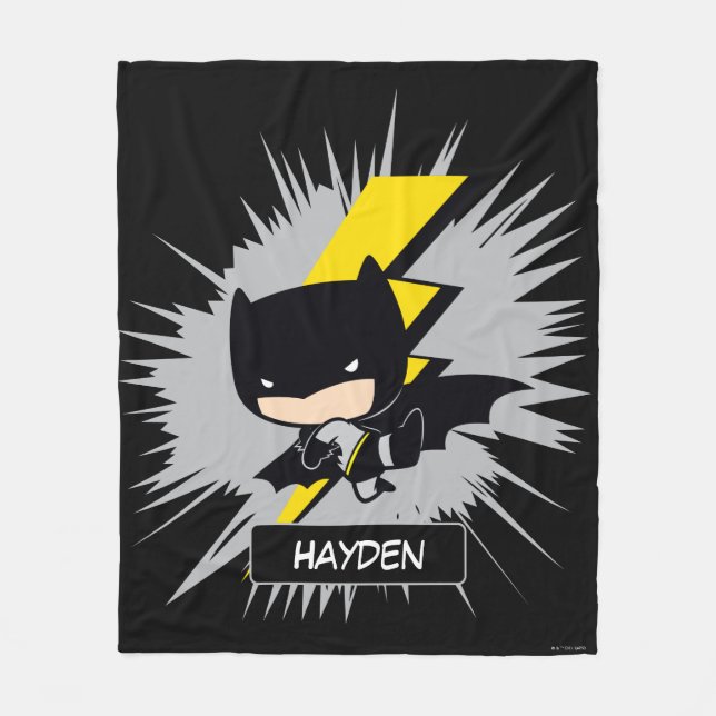 Couverture Polaire Chibi Batman Lightning Kick (Devant)