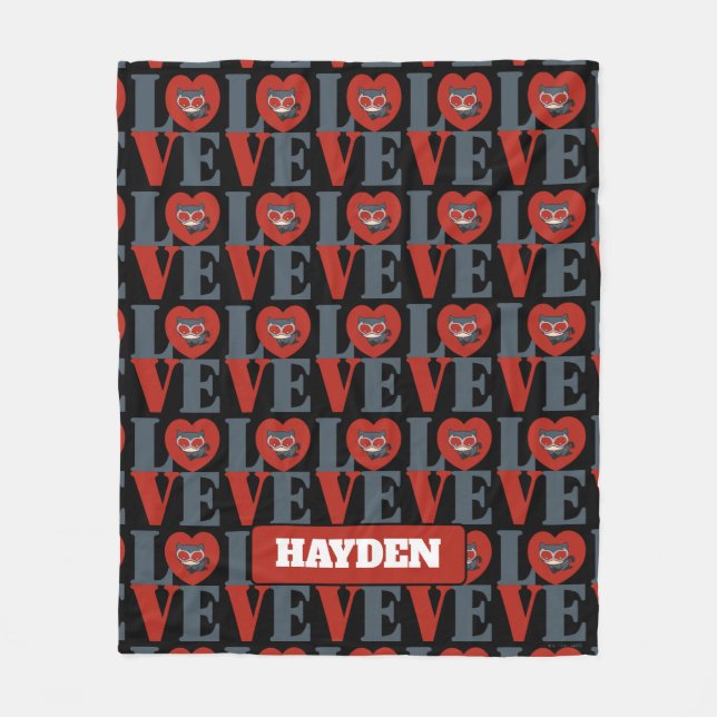 Couverture Polaire Chibi Catwoman LOVE (Devant)