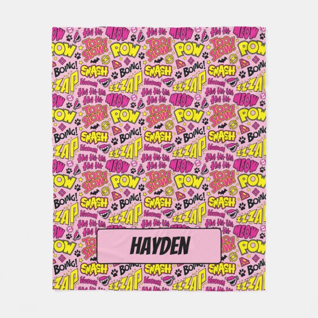 Couverture Polaire Chibi Comic Phases et Logos Motif (Devant)