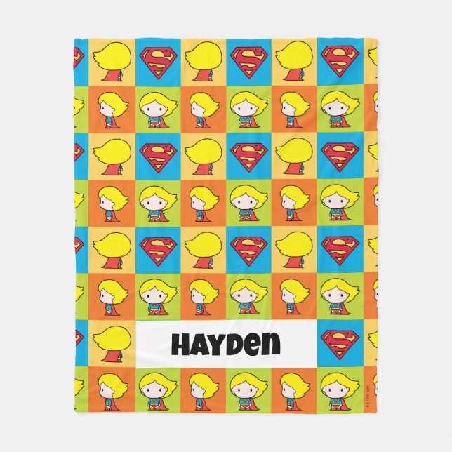 Couverture Polaire Chibi Supergirl retournement de caractère (Devant)