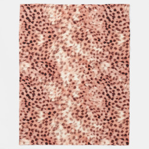 Couverture Polaire Chic Joli Rose Gold Leopard