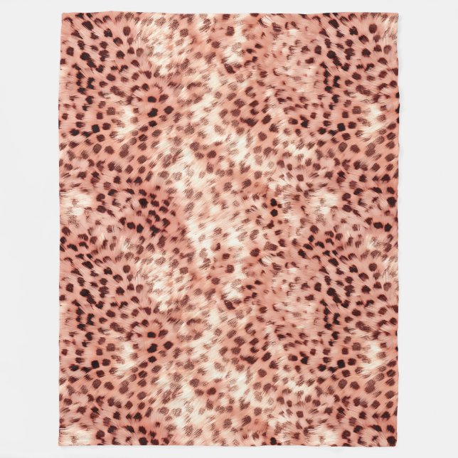 Couverture Polaire Chic Joli Rose Gold Leopard (Devant)
