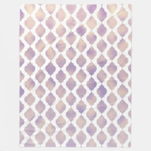 Couverture Polaire Chic Marocain Violet Motif Joli Glam