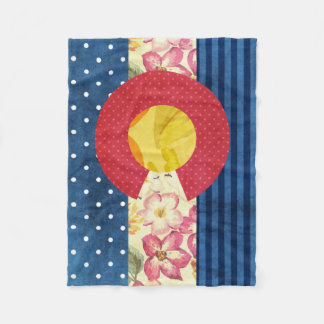 Couverture Polaire Chic minable vintage du drapeau | d'état du