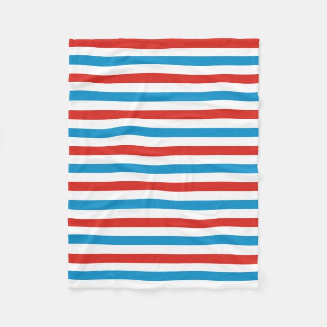 Couverture Polaire chicago city USA america flag stripes pattern blue (Devant)