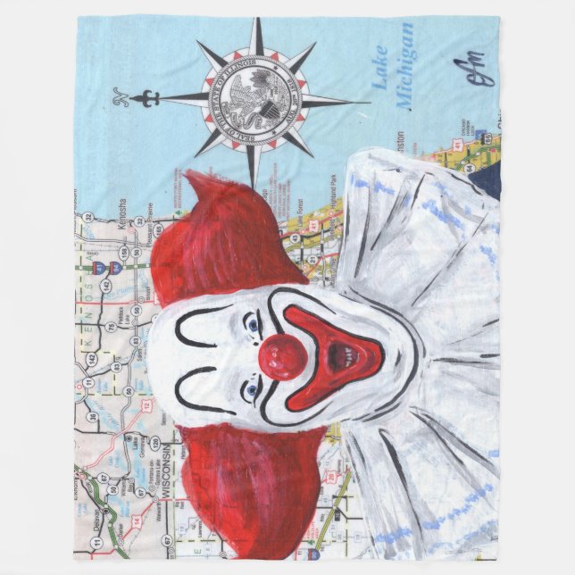 Couverture Polaire Chicago Clown (Devant)