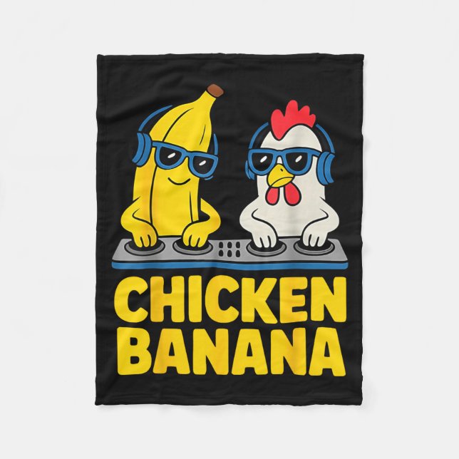 Couverture Polaire Chicken Banana Dj  (Devant)