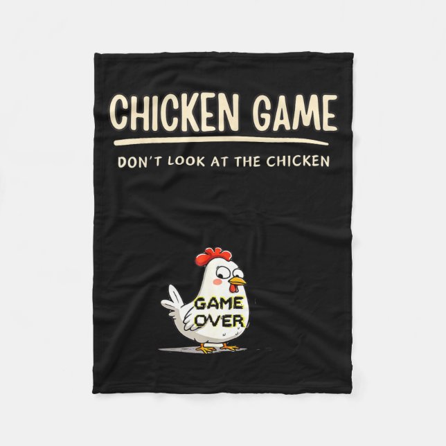 Couverture Polaire Chicken Game Do Not Look At The Chicken Funny Chic (Devant)