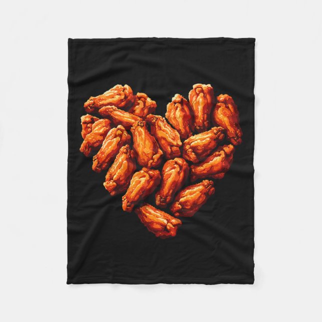 Couverture Polaire Chicken Wings Are My Valentine Heart Funny Valenti (Devant)