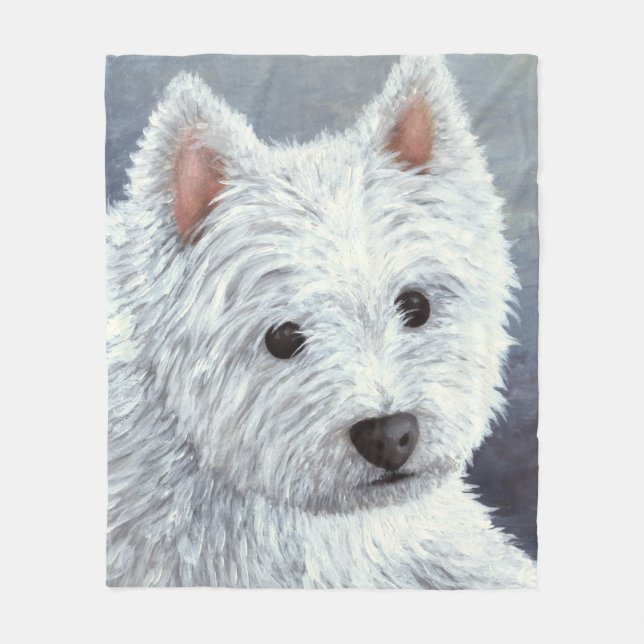 Couverture Polaire Chien 137 Westie (Devant)