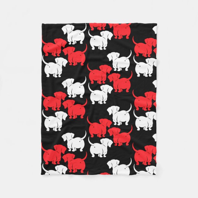 Couverture Polaire Chien allemand Dachshund Motifs (Devant)