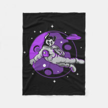 Chien astronaute volant dans l'espace