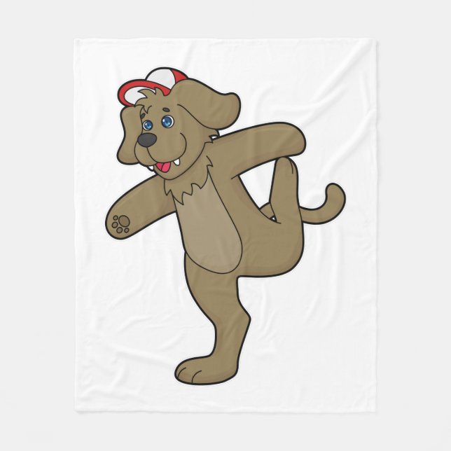 Couverture Polaire Chien au Yoga Fitness (Devant)