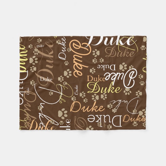 Couverture Polaire Chien aux pattes marron style (Devant (Horizontal))