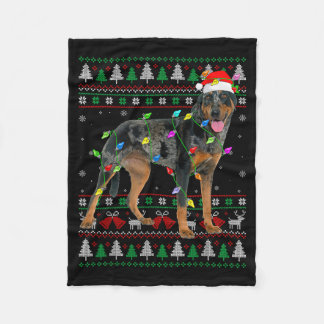 Couverture Polaire Chien Beauceron Harlequin Sweat de Noël Chien Drôl