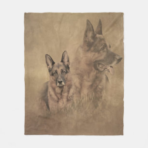 Couverture Polaire Chien berger allemand