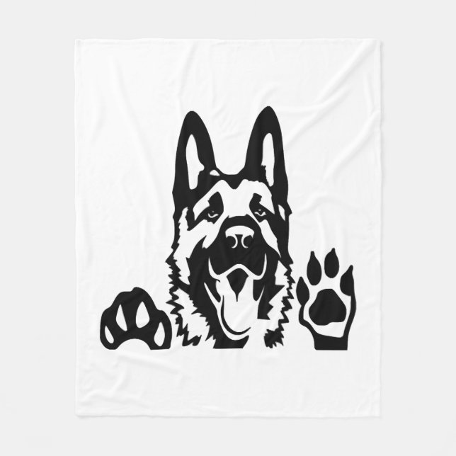 Couverture Polaire chien berger allemand (Devant)