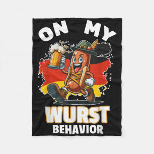 Couverture Polaire Chien Chaud Sur Mon Comportement Wurst Drôle Homme