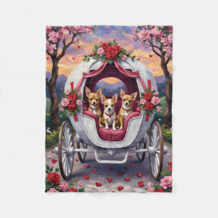 Couverture Polaire Chien Chihuahua pour la Saint-Valentin
