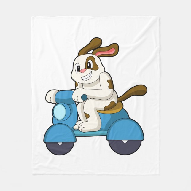 Couverture Polaire Chien comme Biker avec Scooter.PNG (Devant)