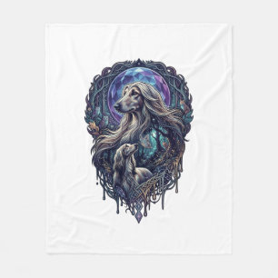 Couverture Polaire Chien Crystal Moon Forêt Enchantée_1