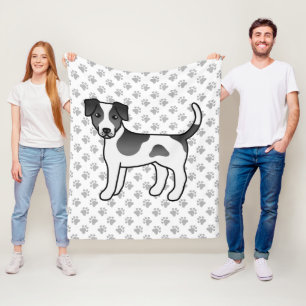 Couverture Polaire Chien danois-suédois noir et blanc Chien mignon