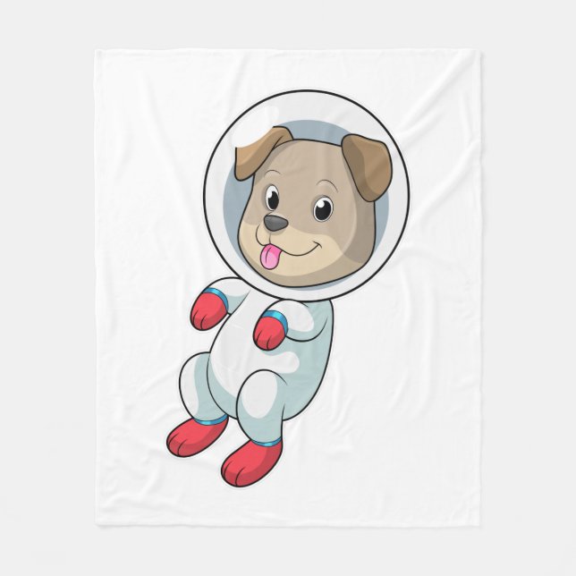 Couverture Polaire Chien dans l'espace en combinaison spatiale (Devant)