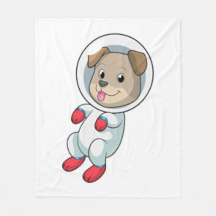 Couverture Polaire Chien dans l'espace en costume