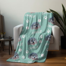 Chien de caniche, Green Custom Photo et nom, Anima