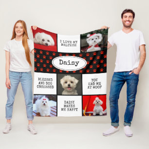 Couverture Polaire Chien de collection photo moderne