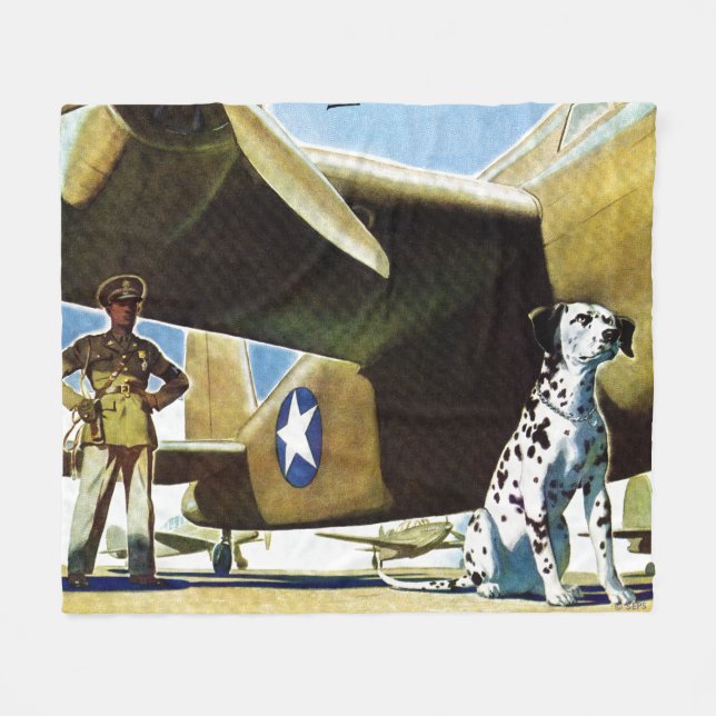 Couverture Polaire Chien de l'armée (Devant (Horizontal))