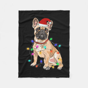 Couverture Polaire Chien de Noël Amoureux des chiens Français Lumière